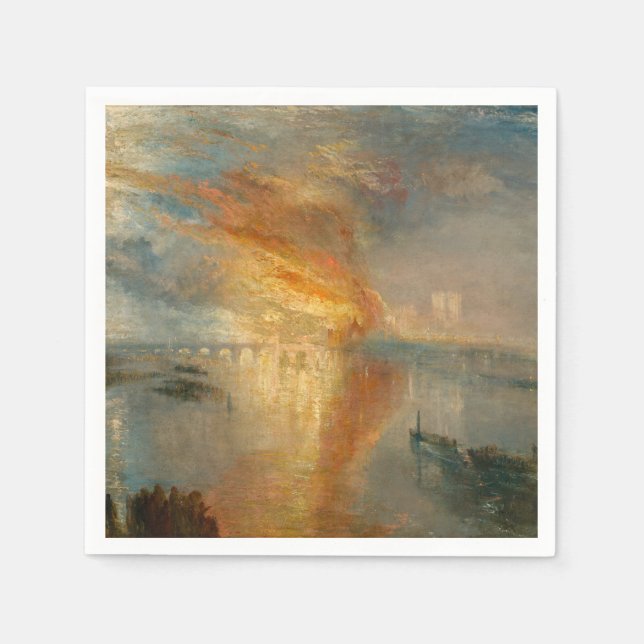 Guardanapo De Papel William Turner - The Burning of the Parliament (Frente)
