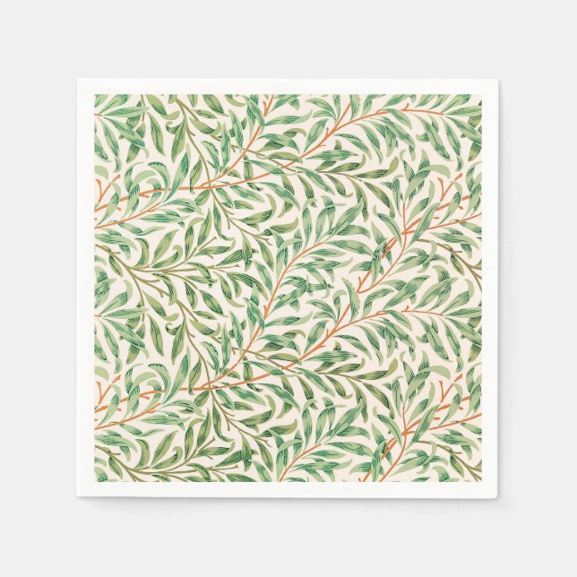 Guardanapo De Papel Willow Bough por William Morris (Frente)