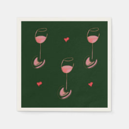 Guardanapo De Papel Wine lover cocktail napkins