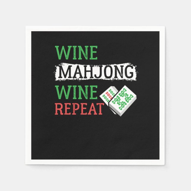 Guardanapo De Papel Wine Mahjong Wine Repeat Tile Based Chinese Game G (Frente)