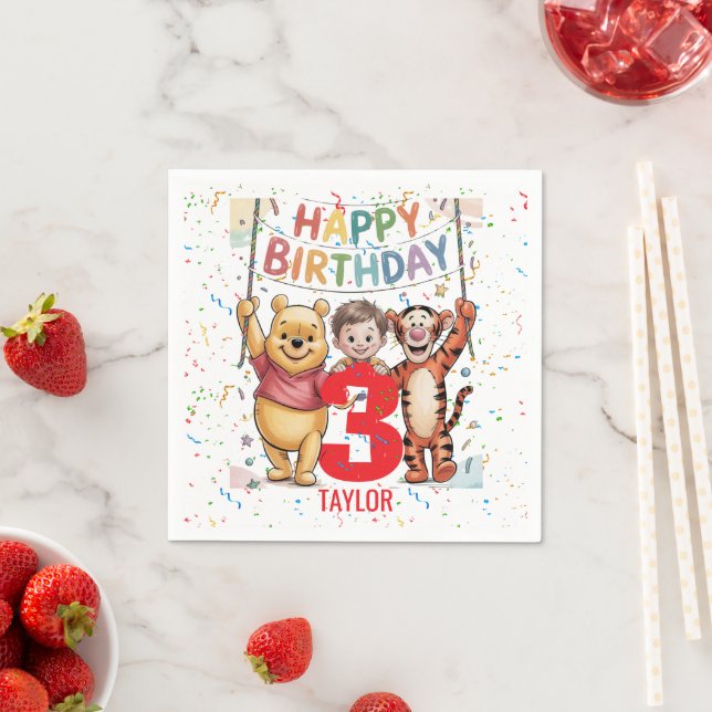 Guardanapo De Papel Winnie the Pooh | Happy Birthday (Insitu)