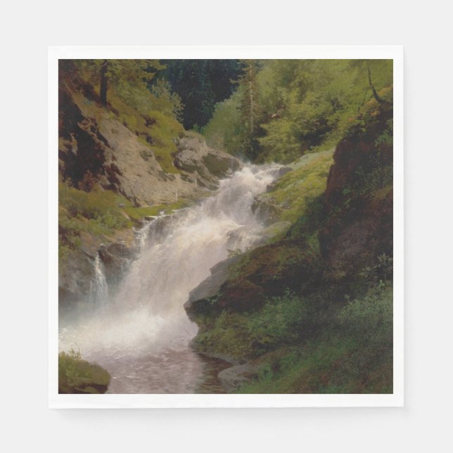 Guardanapo De Papel Winona Falls (US Landscape) (por Hermann Herzog) (Frente)