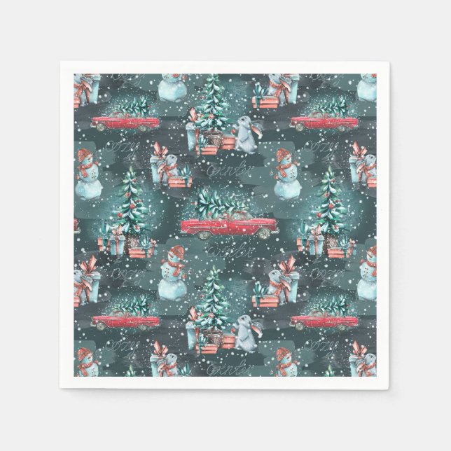 Guardanapo De Papel Winter Christmas Cozy (Frente)