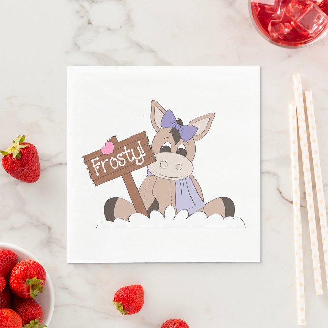 Guardanapo De Papel Winter Donkey (Criador carregado)