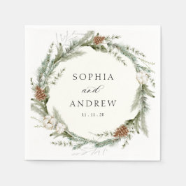 Guardanapo De Papel Winter Evergreen e Cotton Wedding