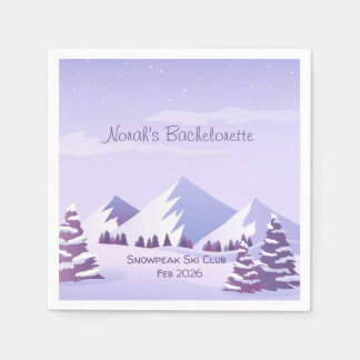 Guardanapo De Papel Winter Mountain Bachelorette Weekend Custom