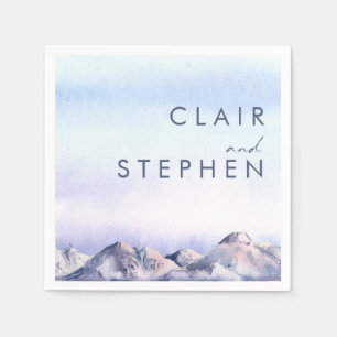 Guardanapo De Papel Winter Mountain Sunset Wedkins