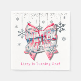 Guardanapo De Papel Winter Onderland Girl 1rua. Festa de aniversário