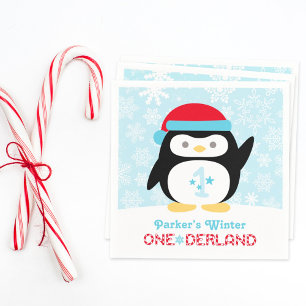 Guardanapo De Papel Winter ONE derland Birthday Penguin Party