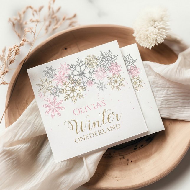 Guardanapo De Papel Winter Onederland Napkin (Criador carregado)