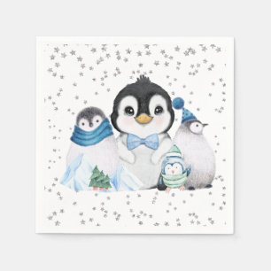 Guardanapo De Papel Winter Onederland Penguin Birthday