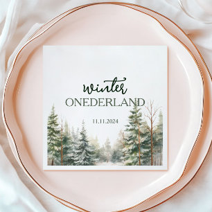 Guardanapo De Papel Winter Onederland Primeiro Aniversário