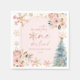 Guardanapo De Papel Winter Onederland Snowflake Party (Festa de primei