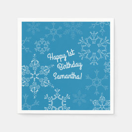 Guardanapo De Papel Winter Onederland Snowflake Party Kid