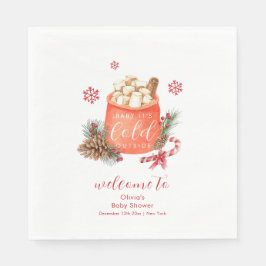 Guardanapo De Papel Winter Snowflake Festive Smore Baby Shower Welcome