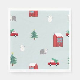 Guardanapo De Papel Winter Village