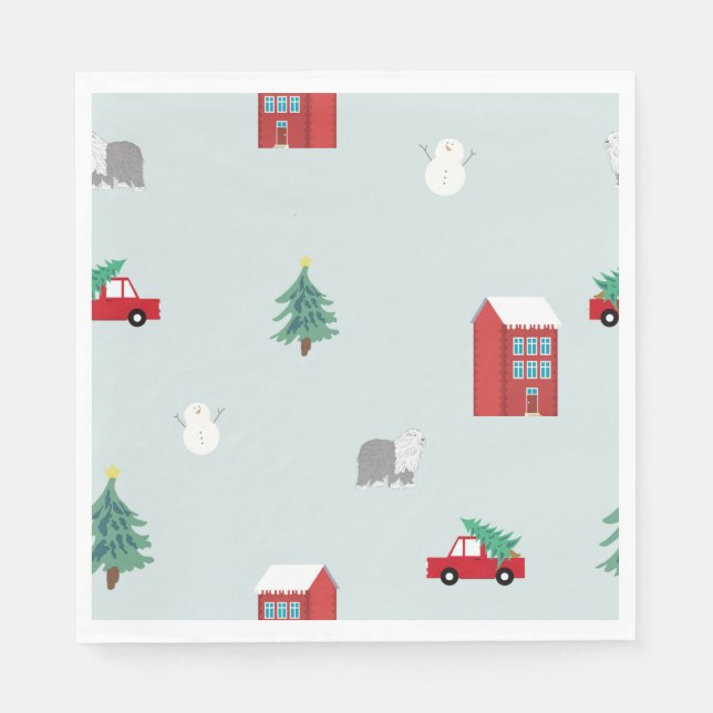 Guardanapo De Papel Winter Village (Frente)