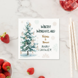 Guardanapo De Papel Winter Wonderland Baby Shower 