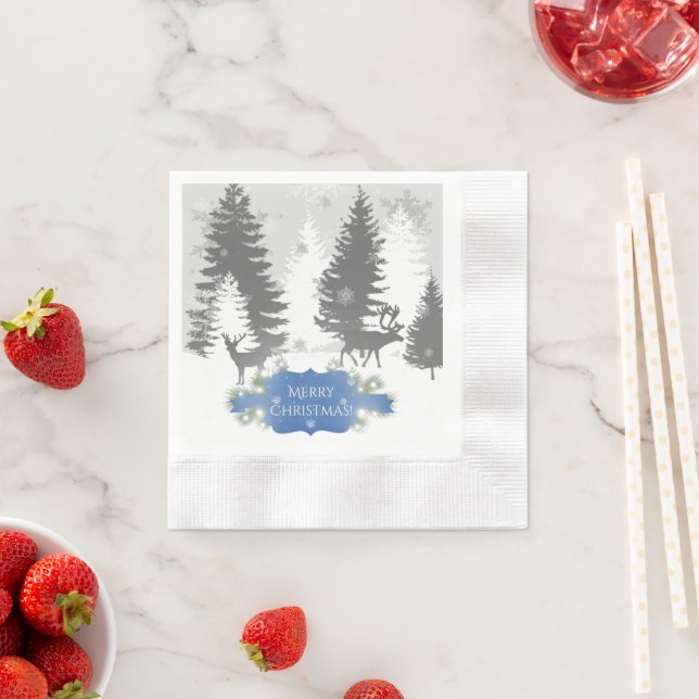 Guardanapo De Papel Winter Wonderland Paper Napkin - Azul (Insitu)