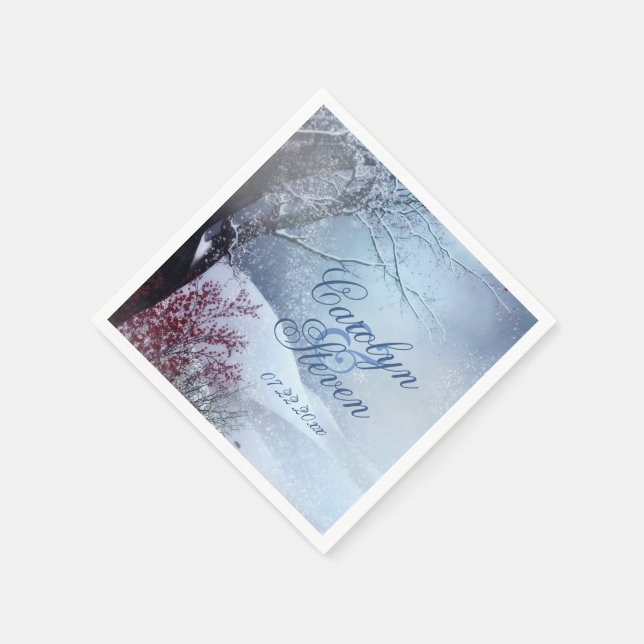 Guardanapo De Papel Winter Wonderland Wedding Paper (Canto)