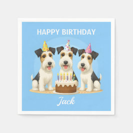 Guardanapo De Papel Wire Hair Fox Terriers Birthday Party