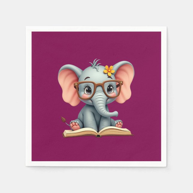 Guardanapo De Papel Wise Baby Elephant (Frente)