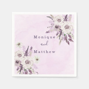 Guardanapo De Papel Wisteria Lilac White Rose Rosas Casamento de Bicic