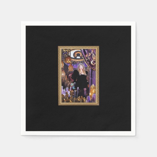 Guardanapo De Papel Witchy Whimsigoth Stevie Collage (Frente)