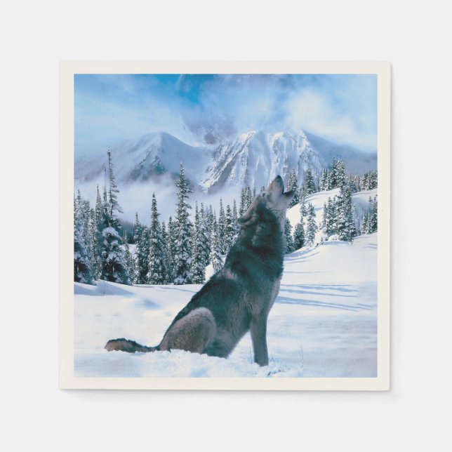 Guardanapo De Papel Wolf Call (Frente)
