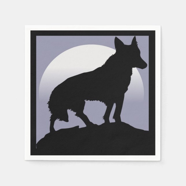 GUARDANAPO DE PAPEL WOLF SILHOUETTE (Frente)
