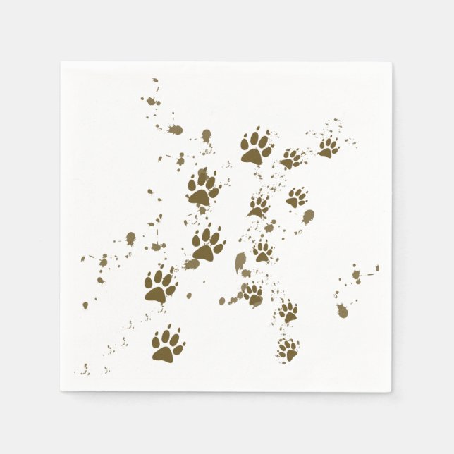 Guardanapo De Papel Wolf Tracks (Frente)