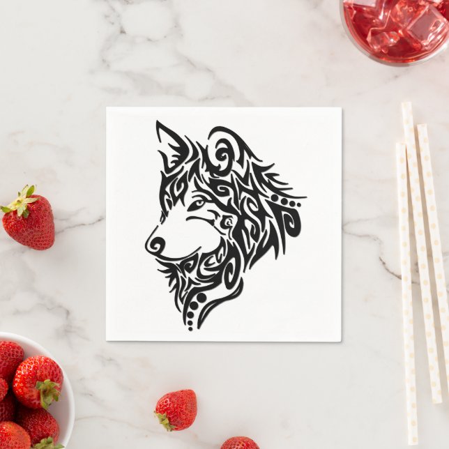 Guardanapo De Papel Wolf Tribal (Insitu)