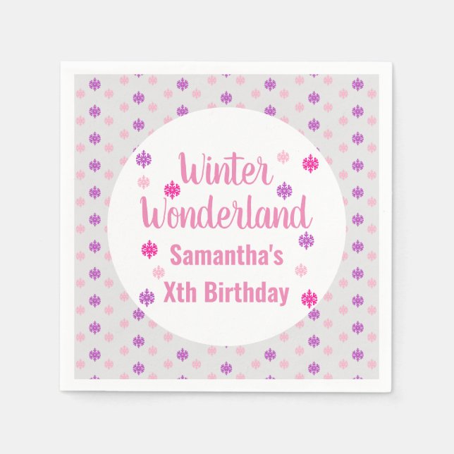 Guardanapo De Papel Wonderland Birthday (Frente)