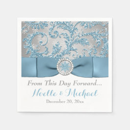 Guardanapo De Papel Wonderland de inverno, Casamento de Fita Imprimida