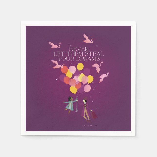 Guardanapo De Papel Wonka "Nunca Deixe Que Roubem Seus Sonhos" (Frente)