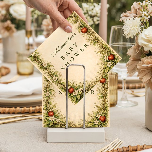 Guardanapo De Papel Woodland Apple Storyboo Baby Shower (Criador carregado)