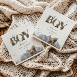 Guardanapo De Papel Woodland Bear Adventure Moss Green