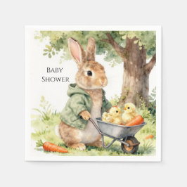 Guardanapo De Papel Woodland Bunny Baby Shower