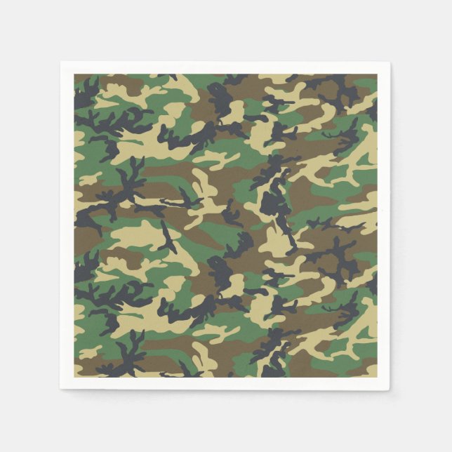 Guardanapo De Papel Woodland Camo (Frente)