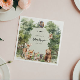 Guardanapo De Papel Woodland, deixe a aventura começar o Chá de fralda