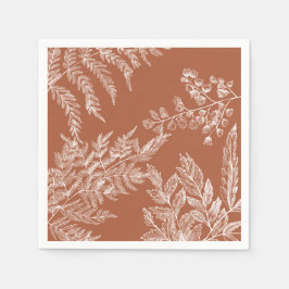 Guardanapo De Papel Woodland Fern Botanical Weding Paper Napkin