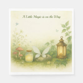 Guardanapo De Papel Woodland Glow Baby Shower Invitation | Firefly Jar