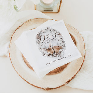 Guardanapo De Papel Woodland Oh Deer Winter Chá de fraldas