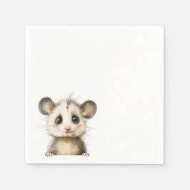 Guardanapo De Papel Woodland Opossum Baby Shower • Neutral