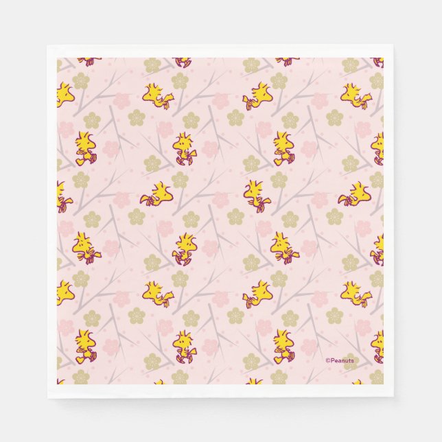 Guardanapo De Papel Woodstock Pink Cherry Blossom Pattern (Frente)