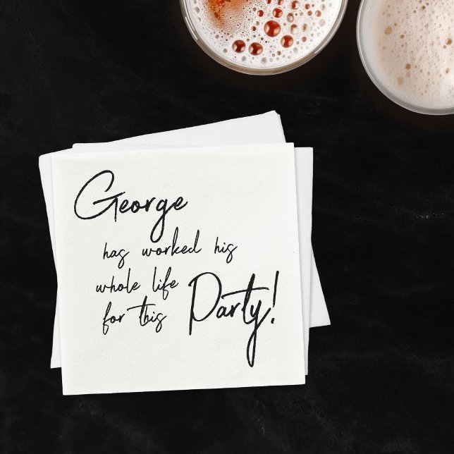 Guardanapo De Papel Worked Their Whole Life Retirement Party (Criador carregado)