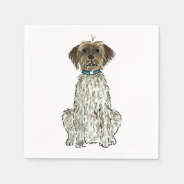 Guardanapo De Papel WPG Wirehaired Apontando Griffon Dog Art Watercolo