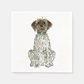 Guardanapo De Papel WPG Wirehaired Apontando Griffon Dog Art Watercolo