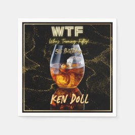 Guardanapo De Papel WTF 50 Festa de aniversário dos Homens