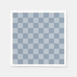 Guardanapo De Papel Xadrez Azul Empoeirado